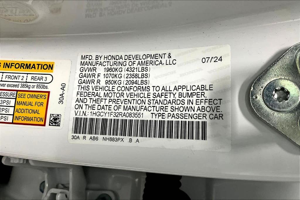 used 2024 Honda Accord car, priced at $25,547