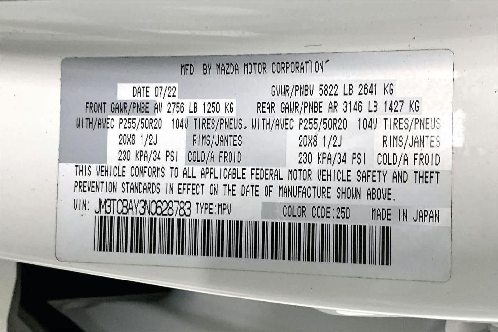 used 2022 Mazda CX-9 car, priced at $26,320