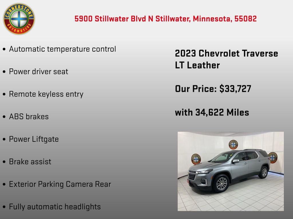 used 2023 Chevrolet Traverse car, priced at $33,727