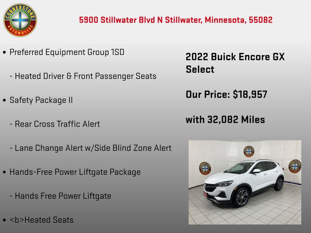 used 2022 Buick Encore GX car, priced at $18,957