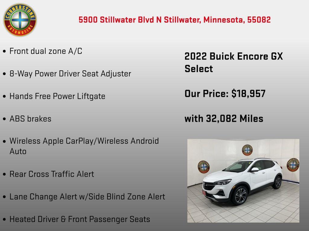 used 2022 Buick Encore GX car, priced at $18,957
