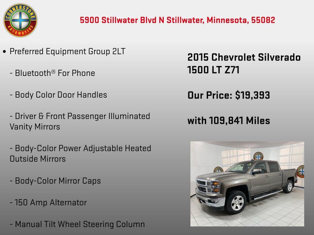 used 2015 Chevrolet Silverado 1500 car, priced at $19,393