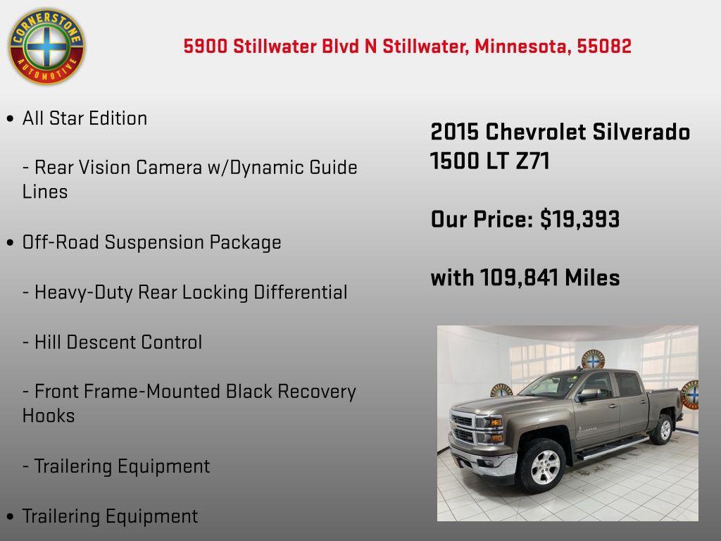 used 2015 Chevrolet Silverado 1500 car, priced at $19,393