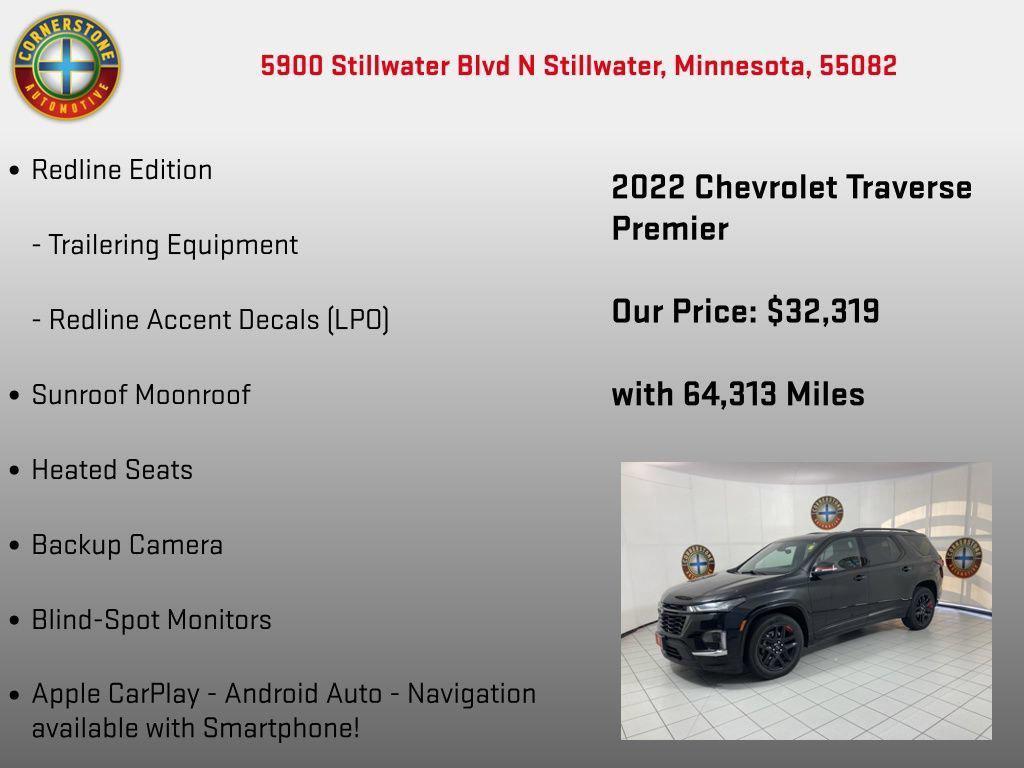 used 2022 Chevrolet Traverse car, priced at $32,669