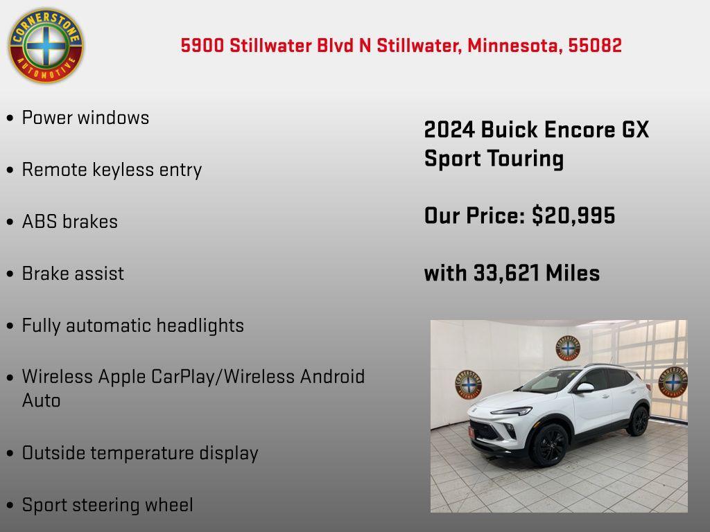 used 2024 Buick Encore GX car, priced at $20,995