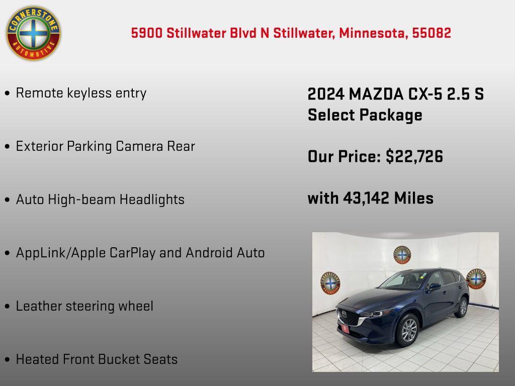 used 2024 Mazda CX-5 car, priced at $22,726