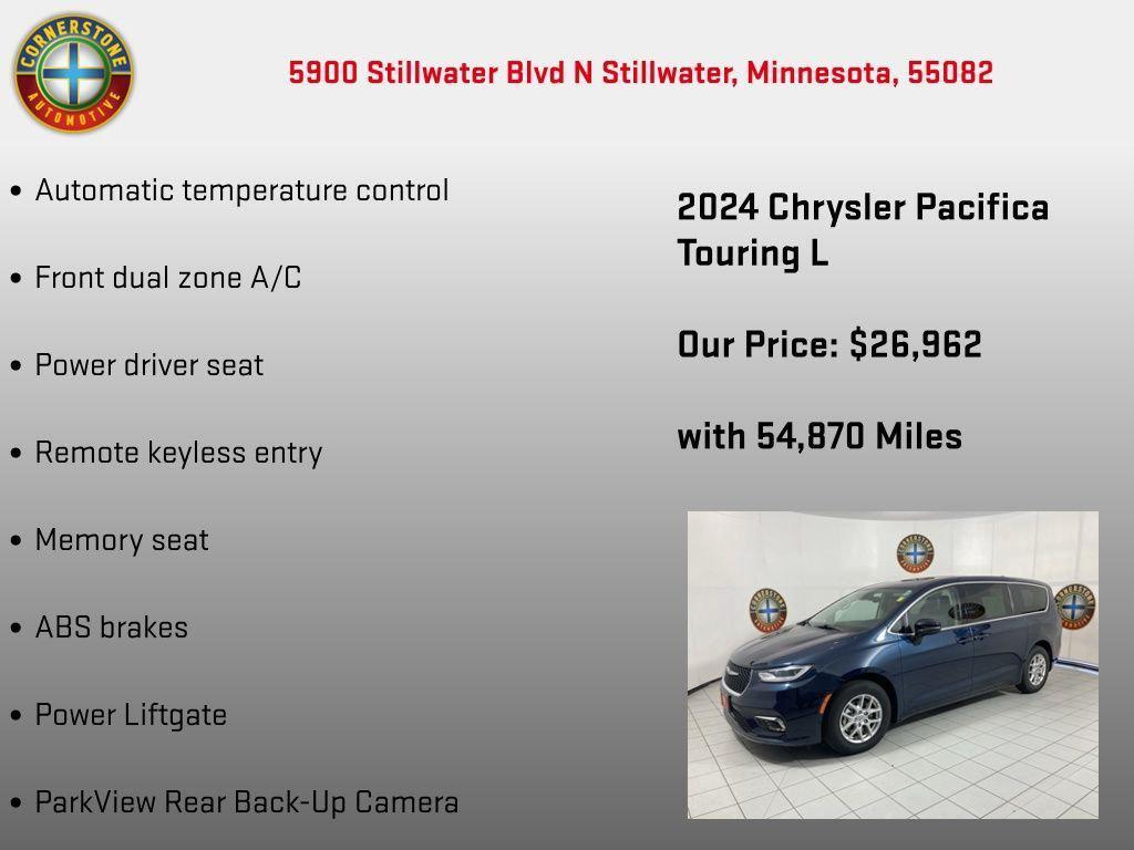 used 2024 Chrysler Pacifica car, priced at $27,312