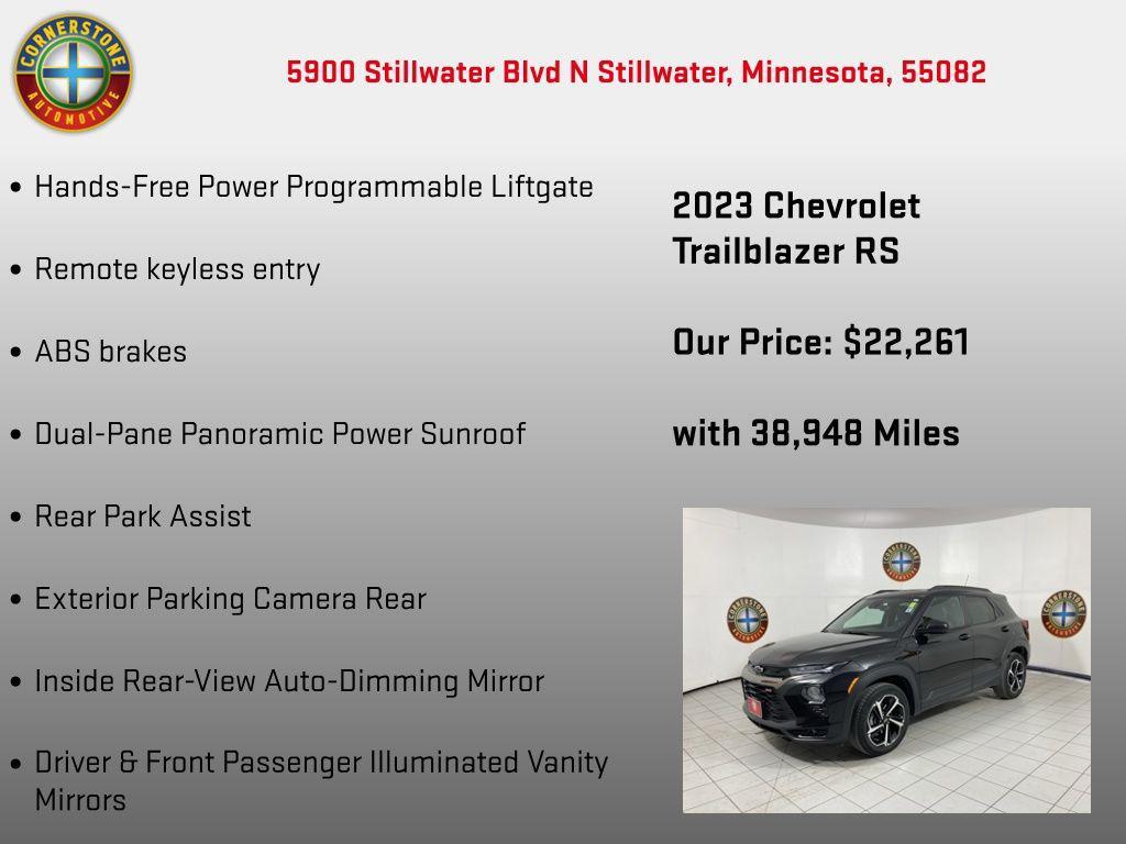 used 2023 Chevrolet TrailBlazer car, priced at $22,261