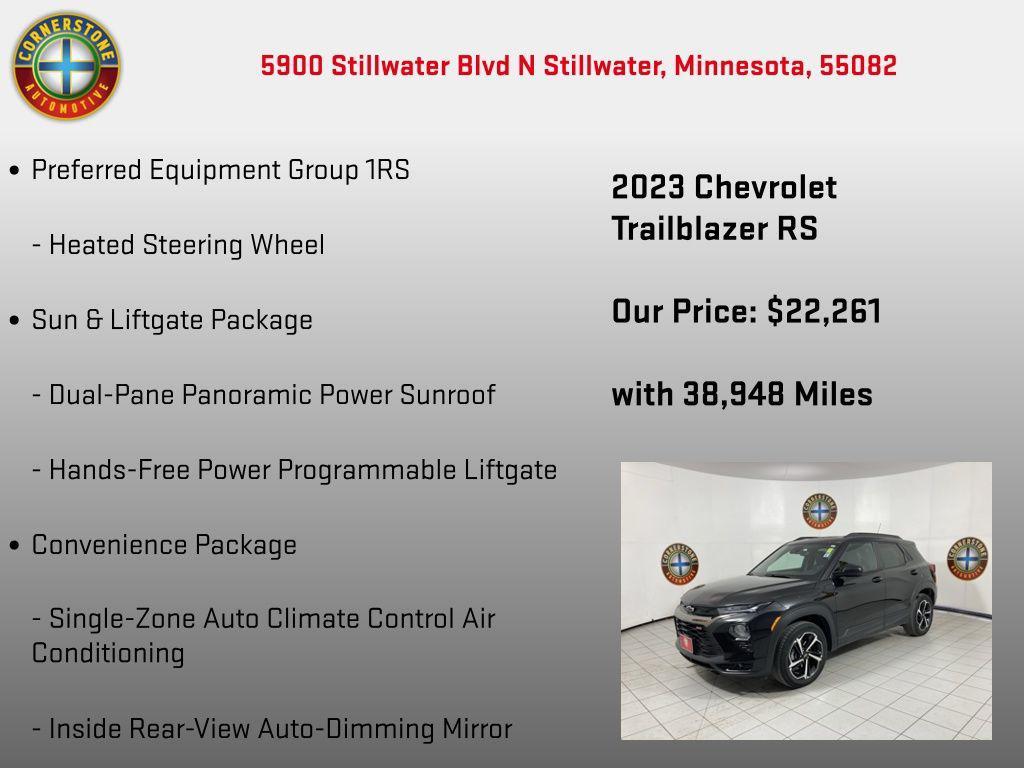 used 2023 Chevrolet TrailBlazer car, priced at $22,261