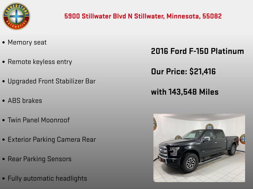used 2016 Ford F-150 car, priced at $21,416