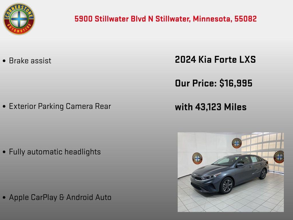 used 2024 Kia Forte car, priced at $16,995