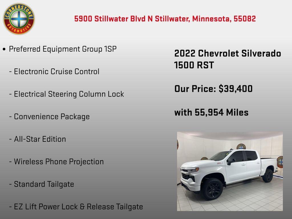 used 2022 Chevrolet Silverado 1500 car, priced at $39,750