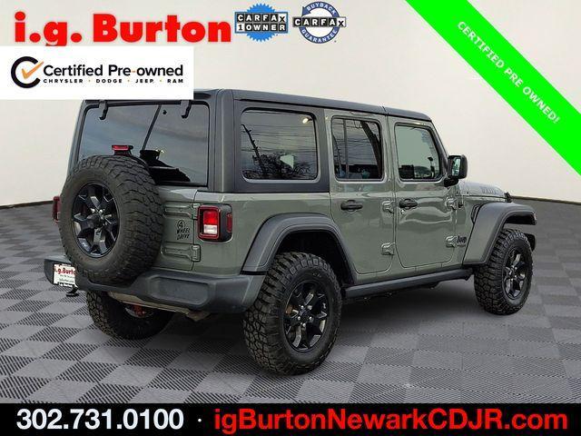 used 2021 Jeep Wrangler Unlimited car, priced at $29,887