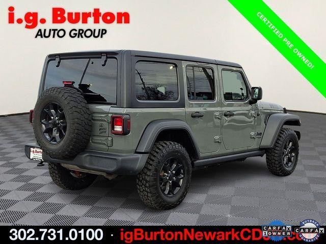 used 2021 Jeep Wrangler Unlimited car, priced at $31,507