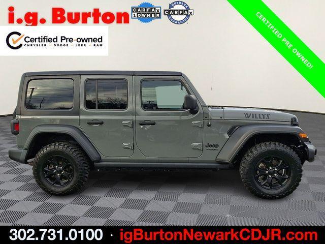 used 2021 Jeep Wrangler Unlimited car, priced at $29,887