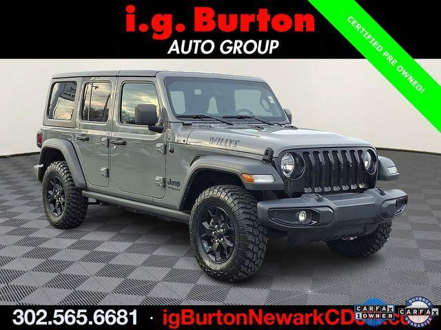 used 2021 Jeep Wrangler Unlimited car, priced at $31,507