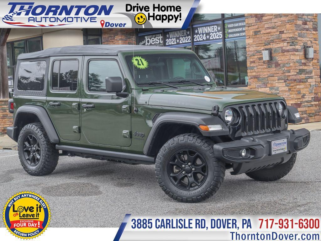 used 2021 Jeep Wrangler Unlimited car, priced at $31,867