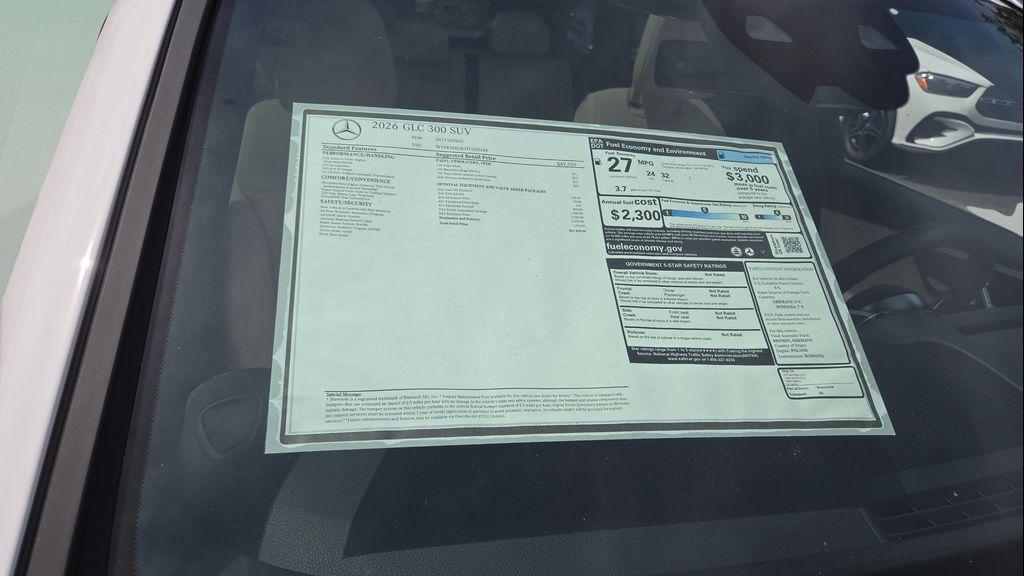 new 2026 Mercedes-Benz GLC 300 car, priced at $58,418