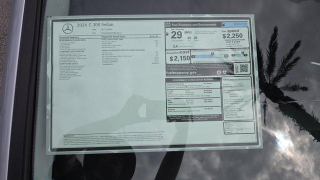 new 2026 Mercedes-Benz C-Class car, priced at $53,035