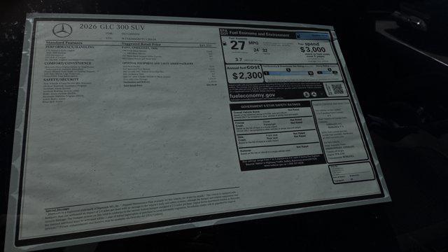 new 2026 Mercedes-Benz GLC 300 car, priced at $55,785