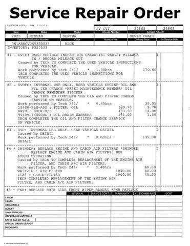 used 2025 Nissan Sentra car, priced at $20,000