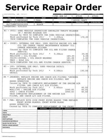 used 2025 Chevrolet Trax car, priced at $20,000