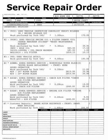 used 2022 Ram 1500 car, priced at $33,000