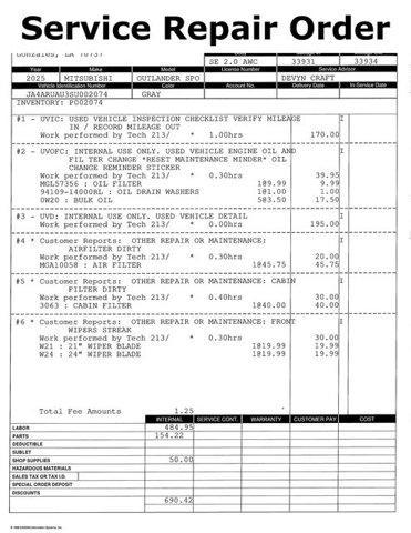 used 2025 Mitsubishi Outlander Sport car, priced at $19,000