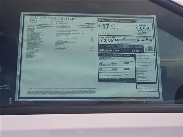 new 2026 Mercedes-Benz AMG GLE 63 car, priced at $143,175