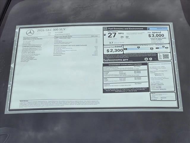 new 2026 Mercedes-Benz GLC 300 car, priced at $53,800