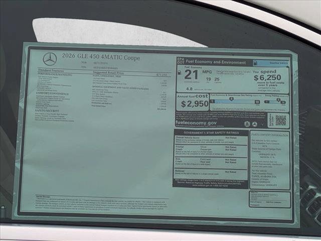 new 2026 Mercedes-Benz GLE 450 car, priced at $83,480