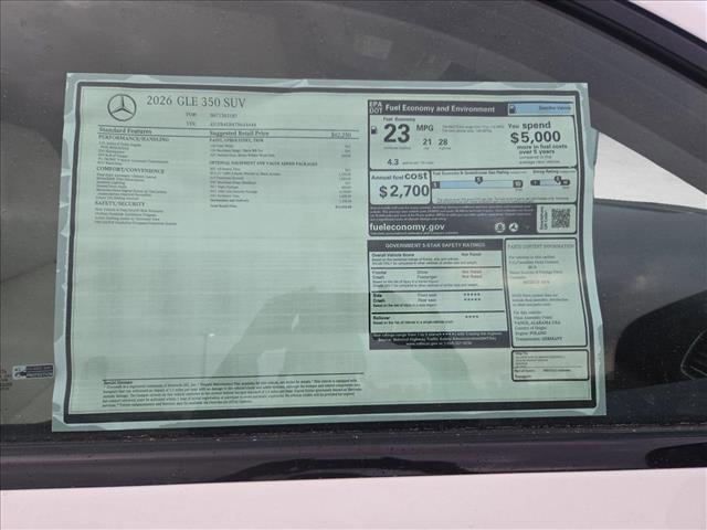 new 2026 Mercedes-Benz GLE 350 car, priced at $71,010