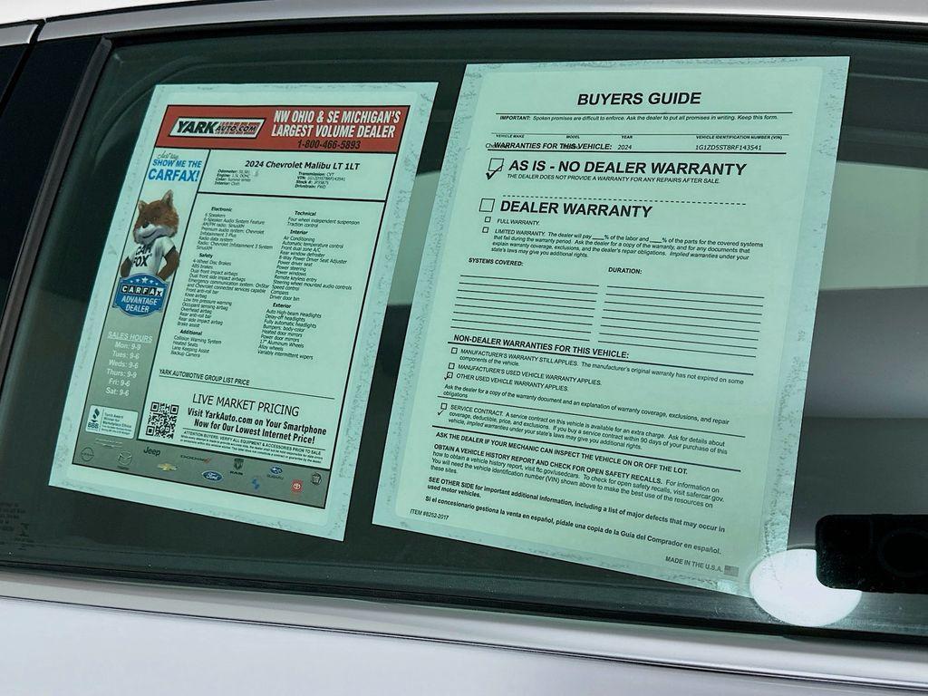 used 2024 Chevrolet Malibu car, priced at $17,998