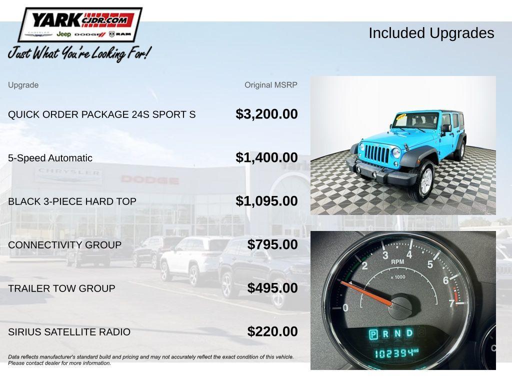 used 2018 Jeep Wrangler JK Unlimited car, priced at $17,699