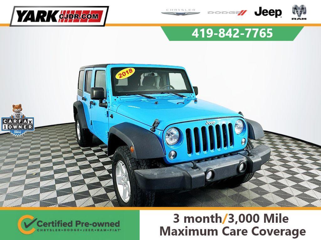 used 2018 Jeep Wrangler JK Unlimited car, priced at $17,699