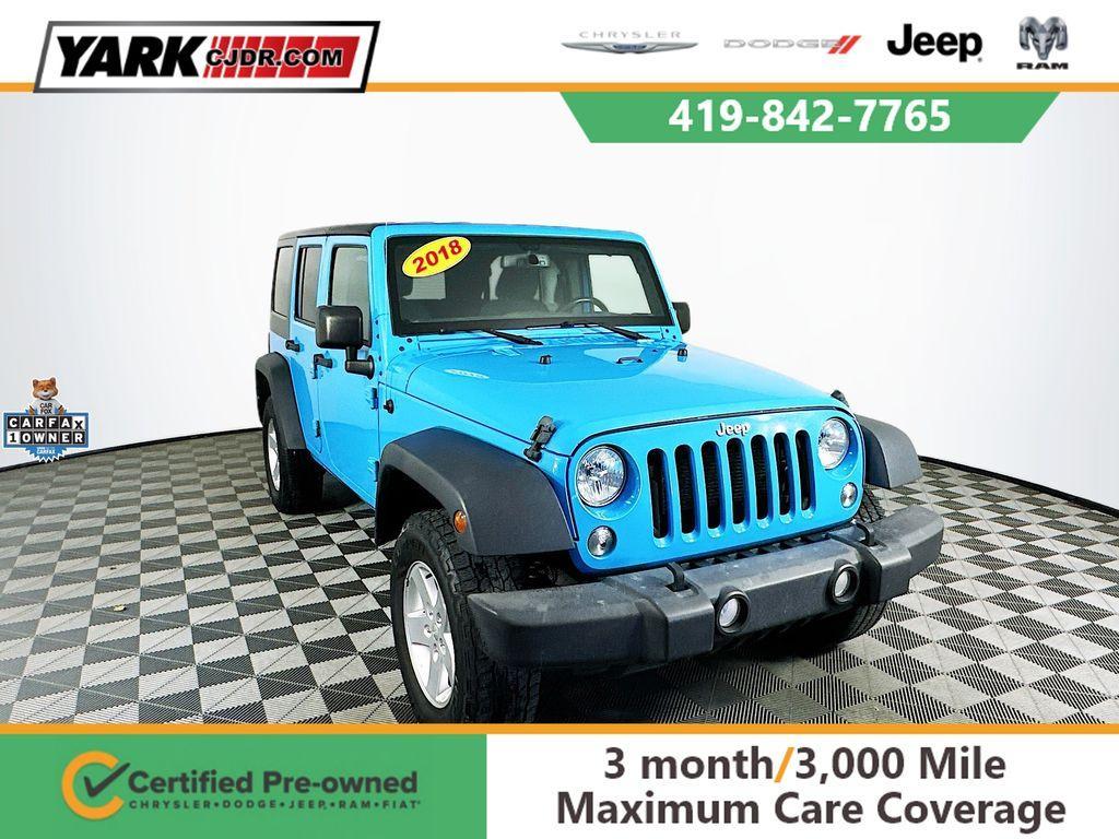 used 2018 Jeep Wrangler JK Unlimited car, priced at $17,699