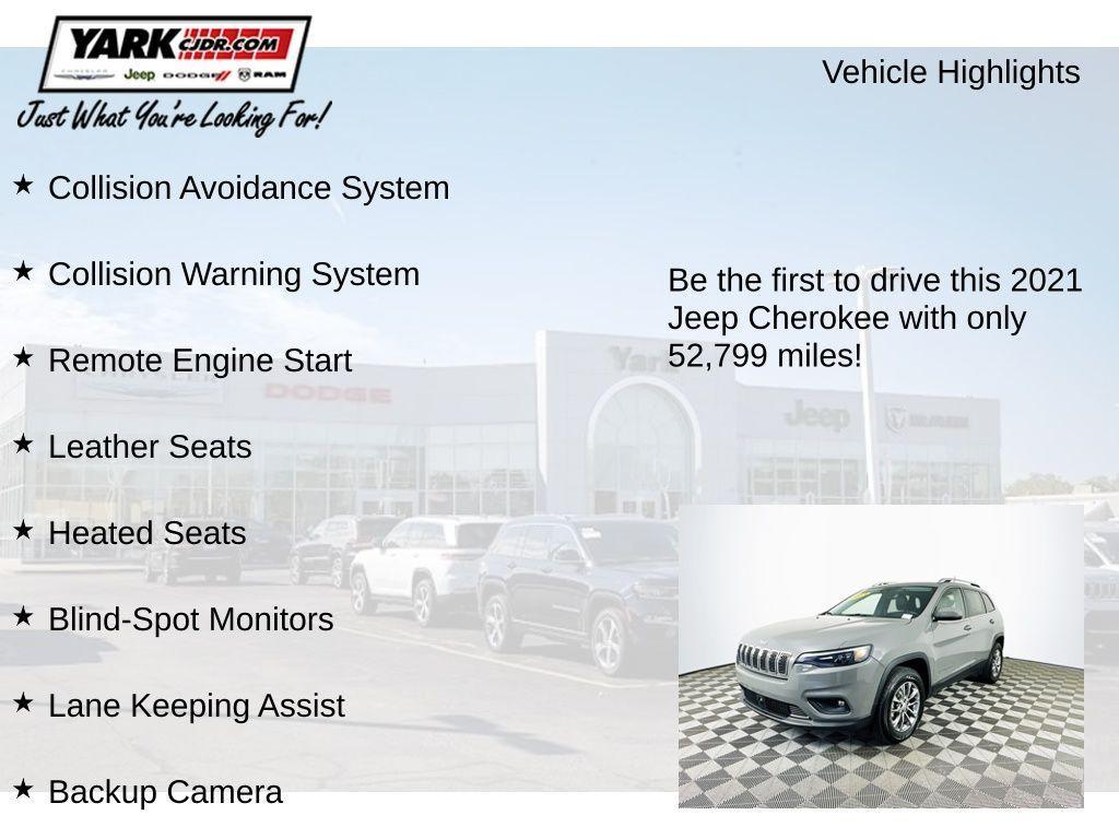 used 2021 Jeep Cherokee car, priced at $19,900