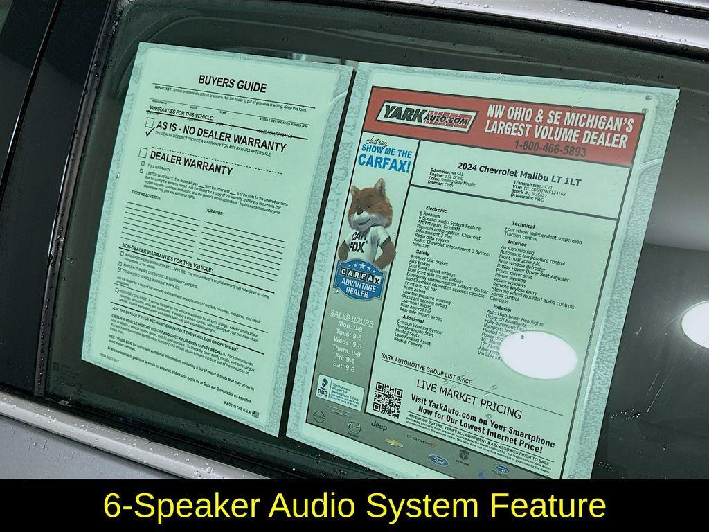 used 2024 Chevrolet Malibu car, priced at $21,990