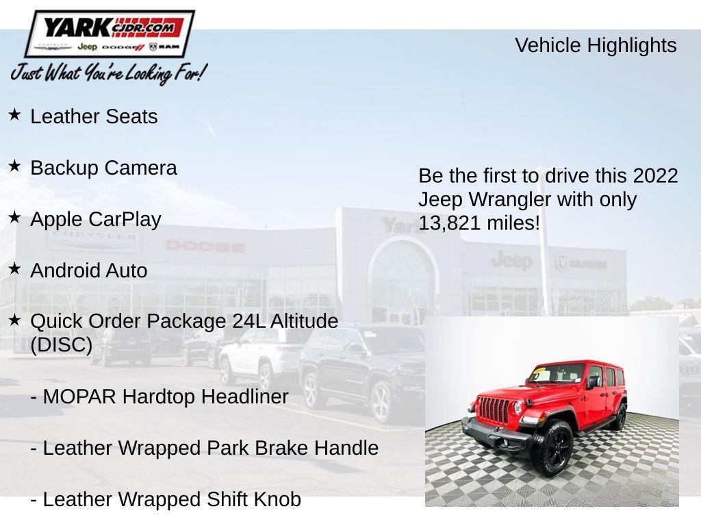 used 2022 Jeep Wrangler Unlimited car, priced at $38,990