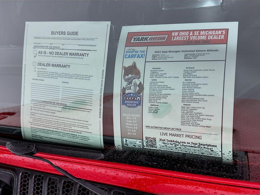 used 2022 Jeep Wrangler Unlimited car, priced at $38,990