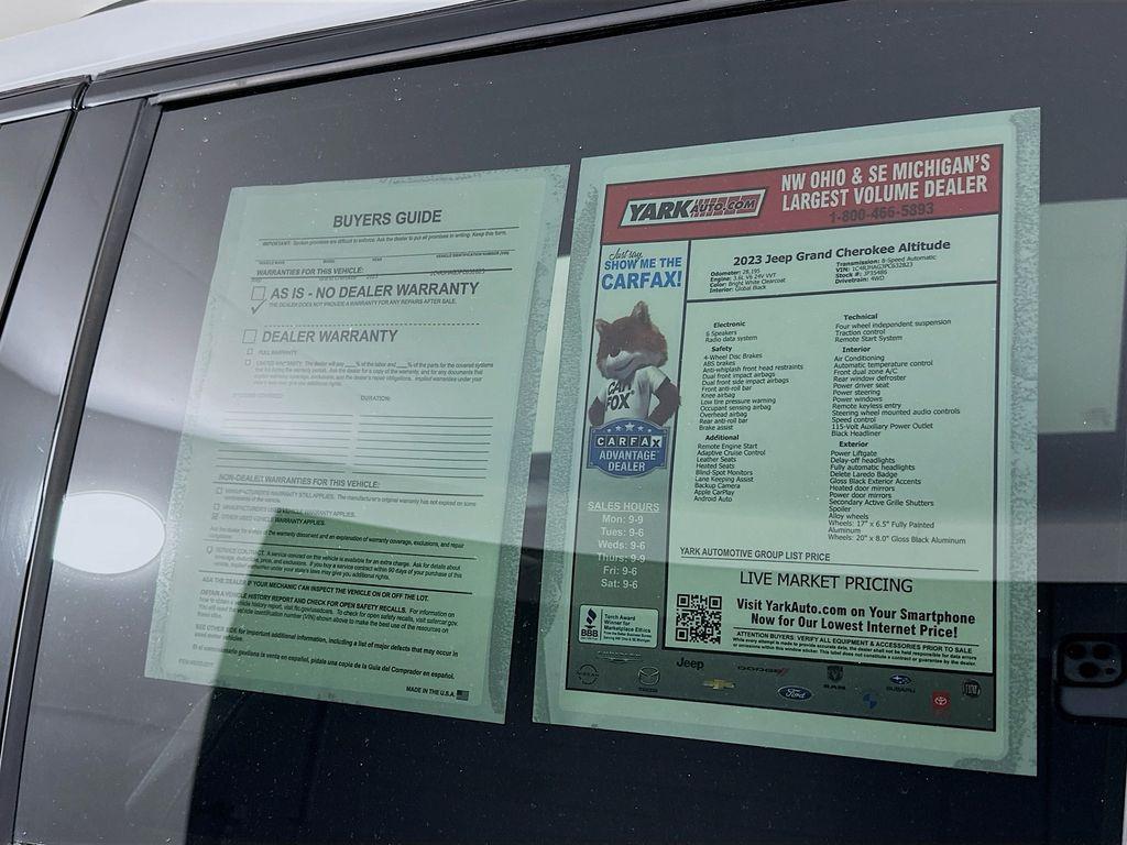 used 2023 Jeep Grand Cherokee car, priced at $29,997