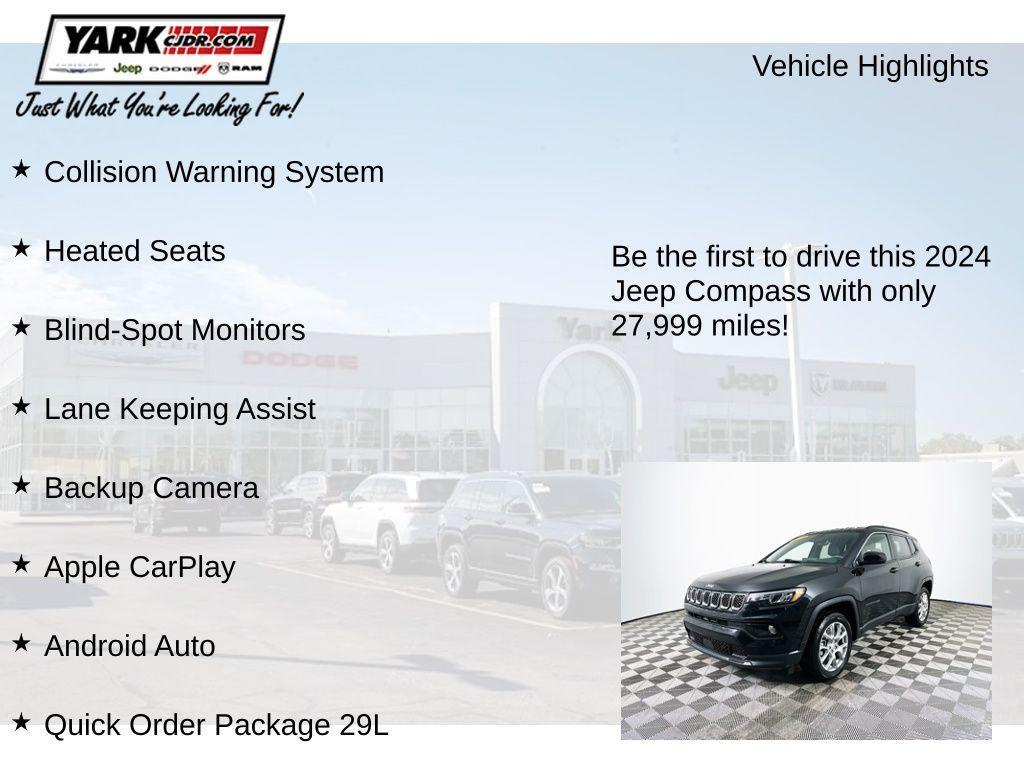 used 2024 Jeep Compass car, priced at $23,100
