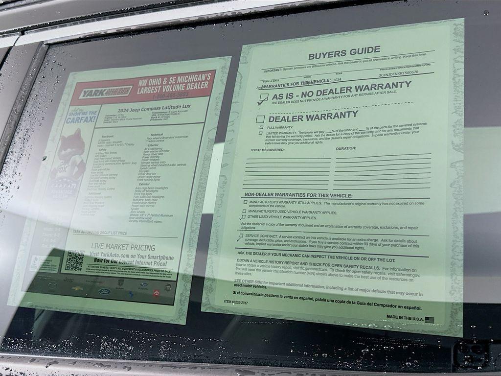 used 2024 Jeep Compass car, priced at $23,100