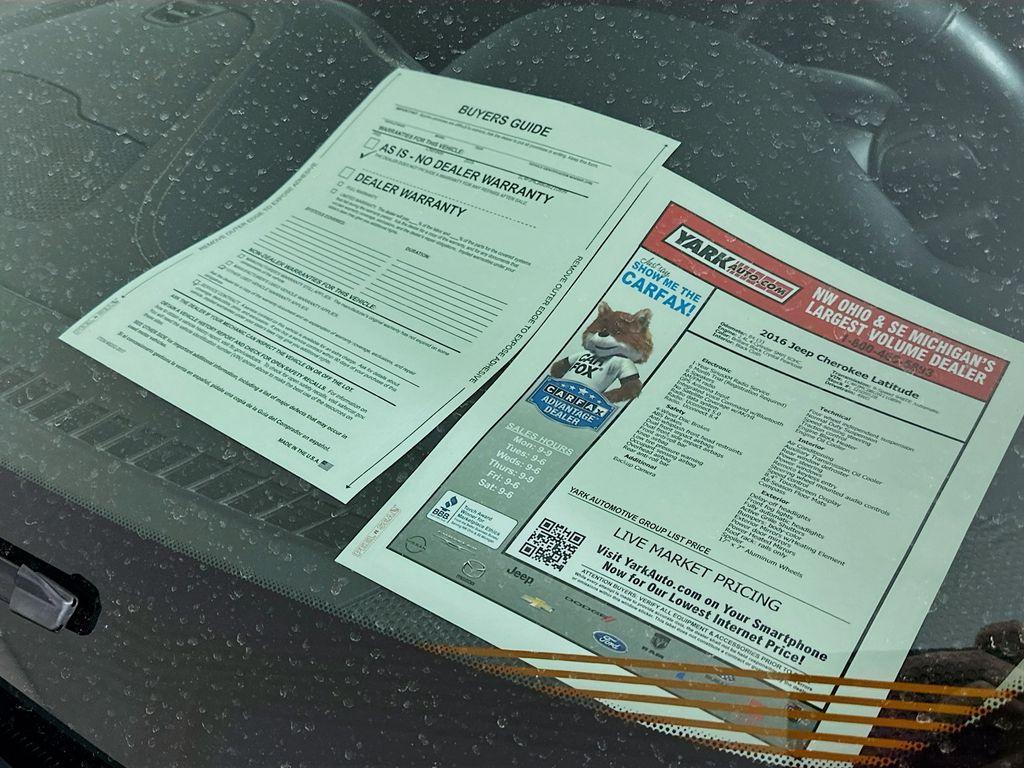 used 2016 Jeep Cherokee car, priced at $11,500