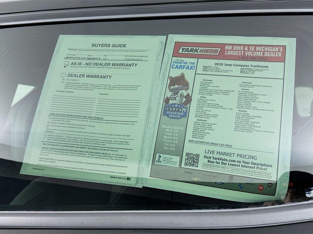 used 2025 Jeep Compass car, priced at $23,844