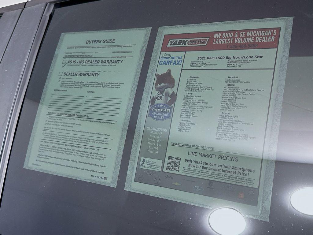 used 2021 Ram 1500 car, priced at $22,443