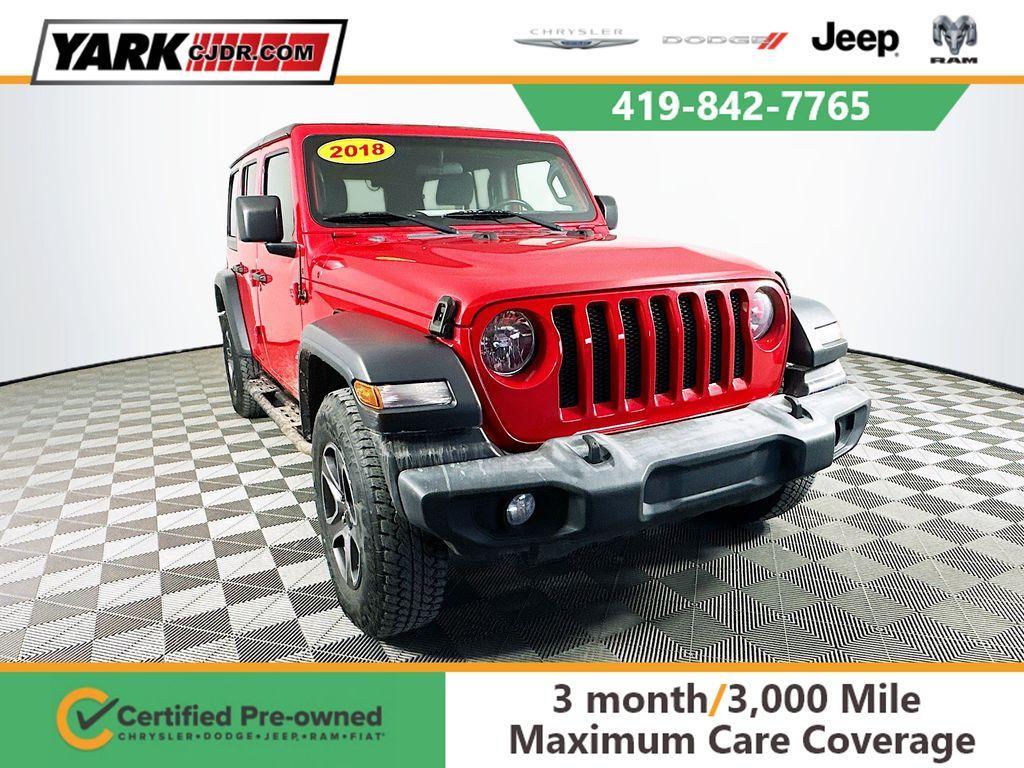 used 2018 Jeep Wrangler Unlimited car, priced at $17,909