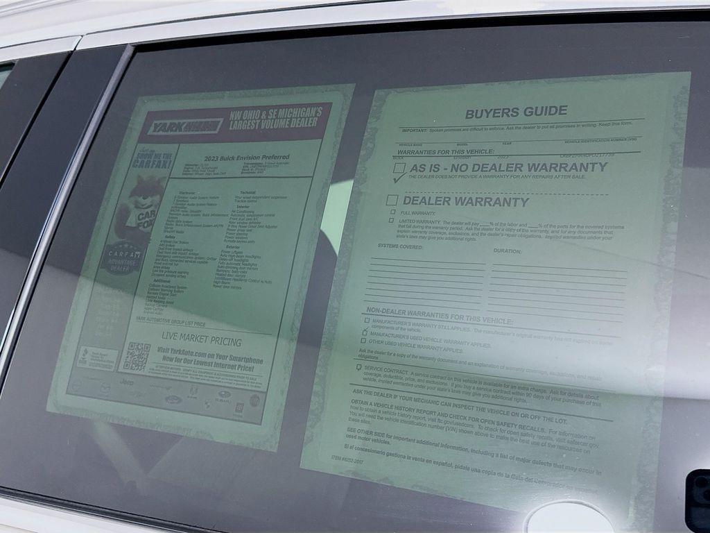 used 2023 Buick Envision car, priced at $24,909