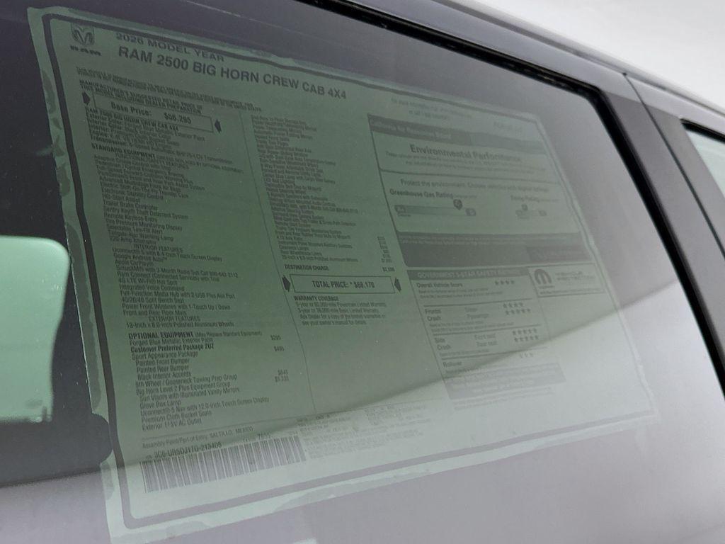 new 2026 Ram 2500 car, priced at $60,629