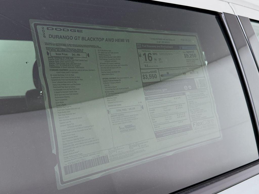 new 2026 Dodge Durango car, priced at $43,921